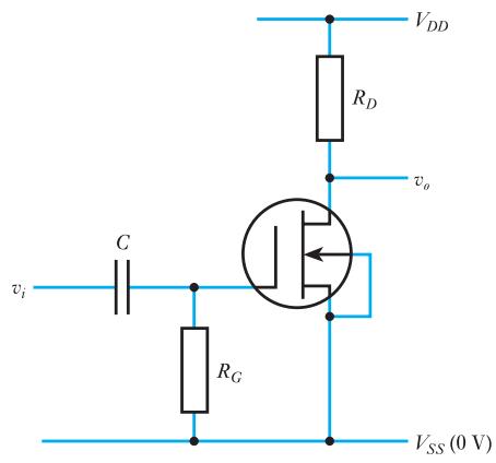 图 17.17：几种简单的 FET 放大器