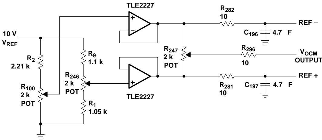 图13-10 ADC/DAC 的外部基准电路（带全量程调节）