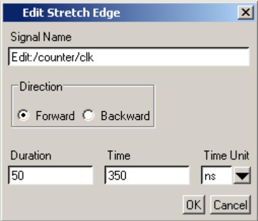 Edit Stretch Edge Dialog Box
