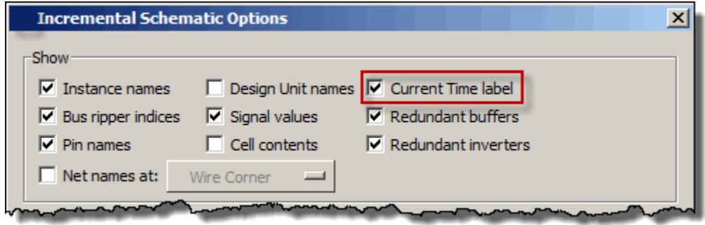 勾选 Current Time 标签显示选项
