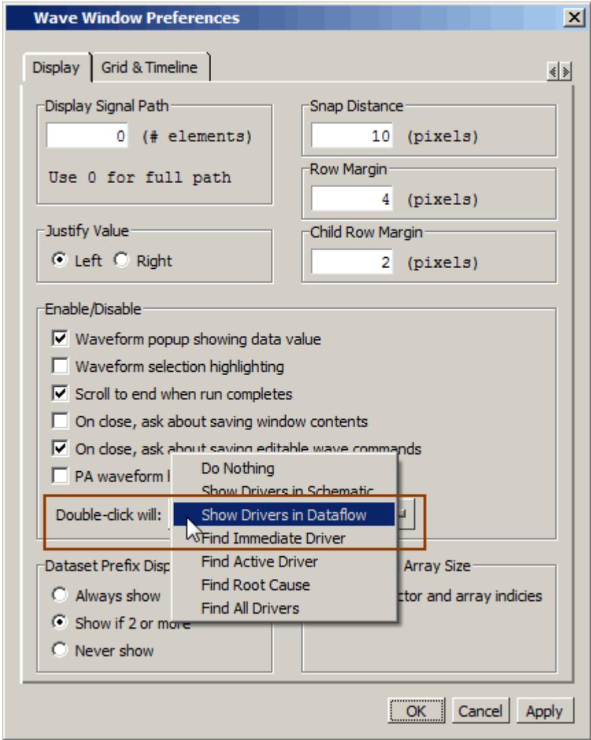 Wave Window Preferences 对话框